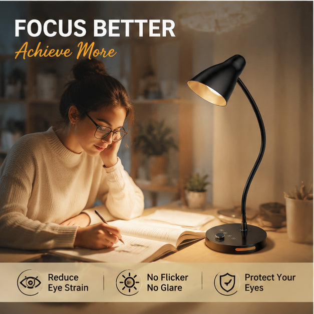 VENEZINA Stepless Dimming LED Desk Lamp