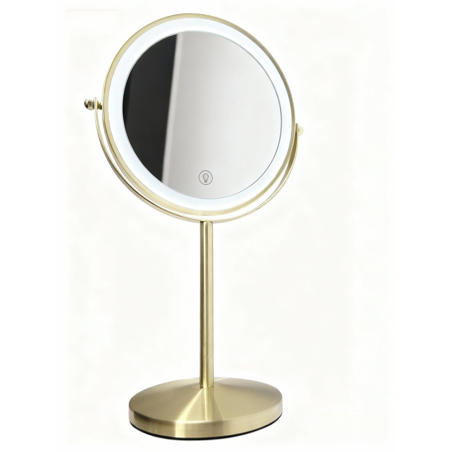 VENEZINA Shining Gold 10X 8-Inch Rechargeable LED Makeup Mirror
