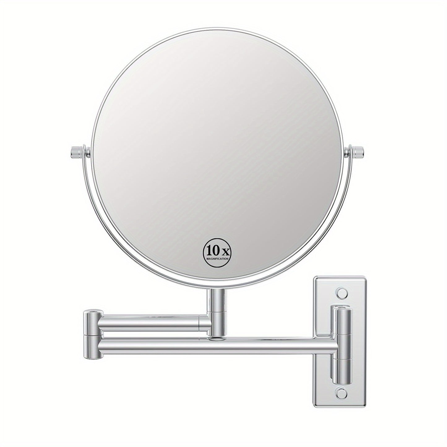 VENEZINA 9-Inch Large Screen No-Drill 360 Rotation Wall-Mounted Vanity Mirror