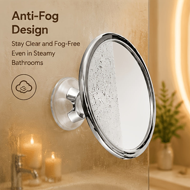 VENEZINA Suction Cup Fogless Shower Mirror