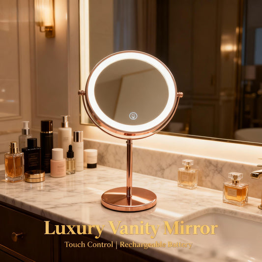 VENEZINA 10X 360 Rotation LED Makeup Mirror