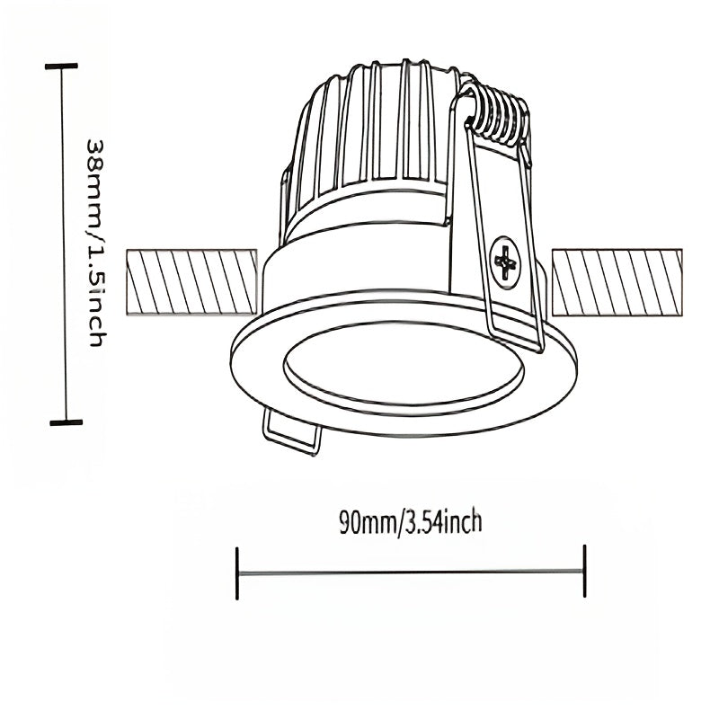 8pcs VENEZINA R6210+A6153 10W 3-Inch COB LED Recessed Downlight