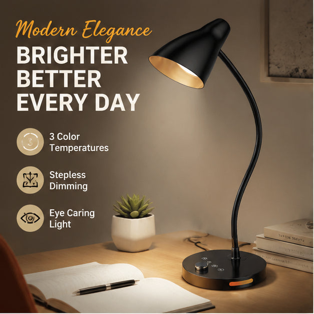 VENEZINA Stepless Dimming LED Desk Lamp