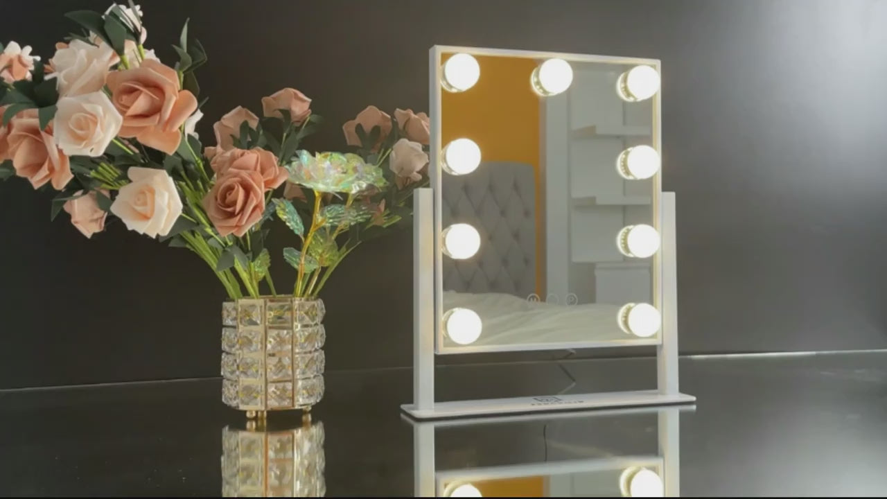 Load video: VENEZINA vanity mirror product video